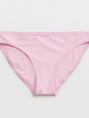 aerie Light Pink Ribbed Swim Brief